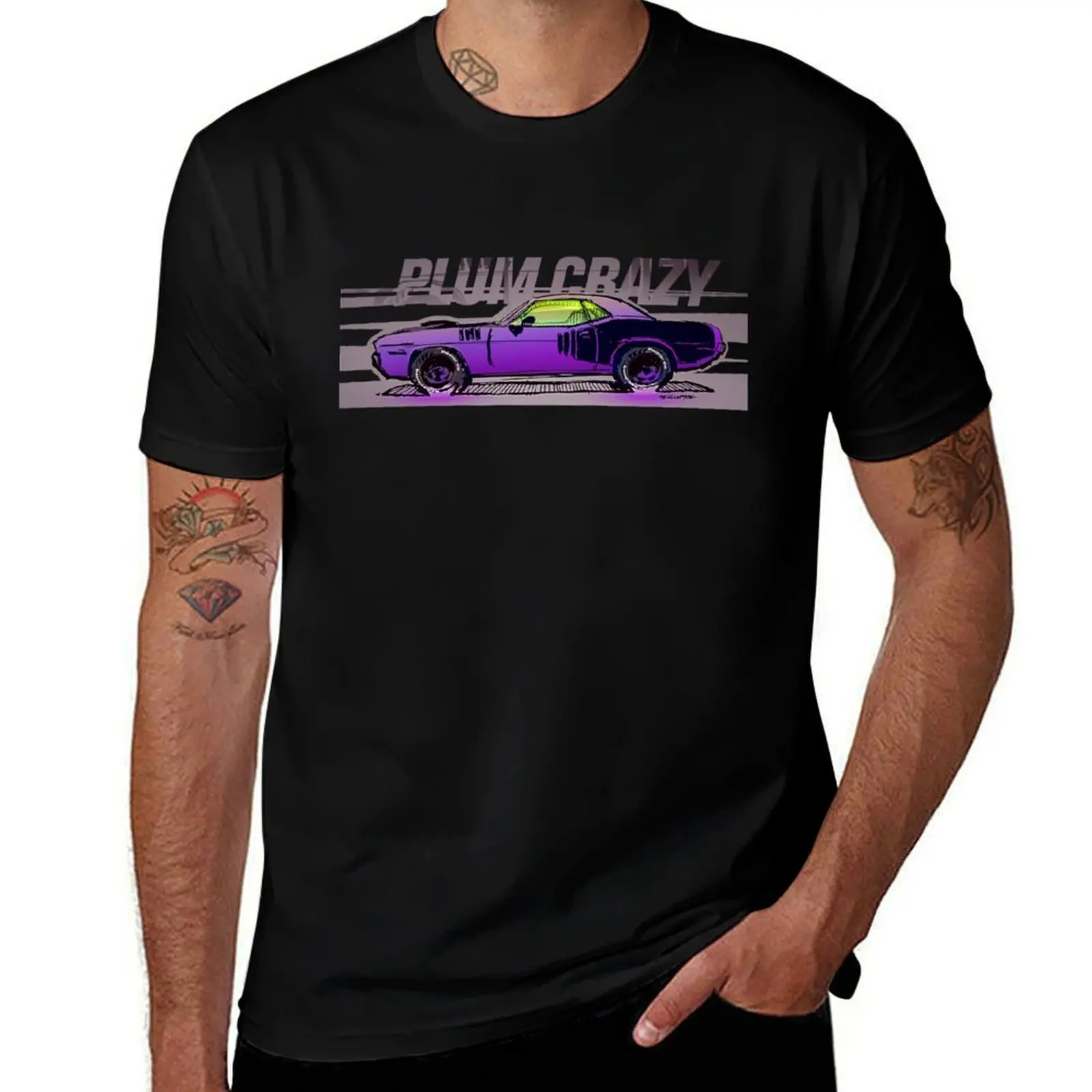 

Plum Crazy Cuda T-Shirt t shirts for man graphic funny mens graphic t shirts T-Shirt