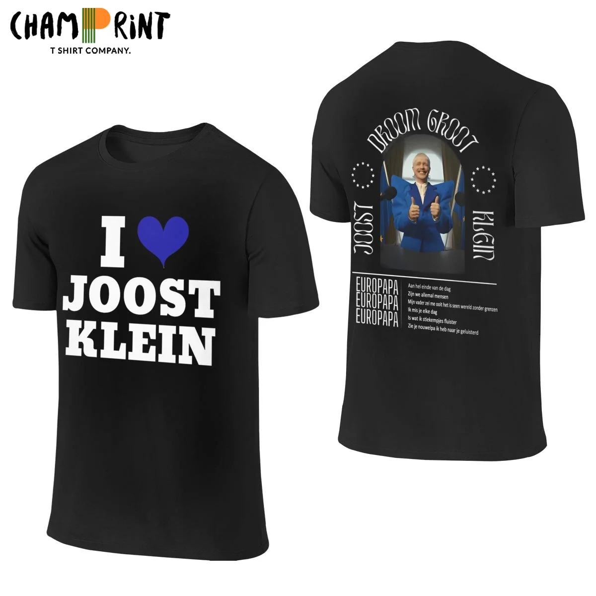 Мужская футболка с коротким рукавом, круглым вырезом и принтом «I Love Joost Klein Eurovision 2024»