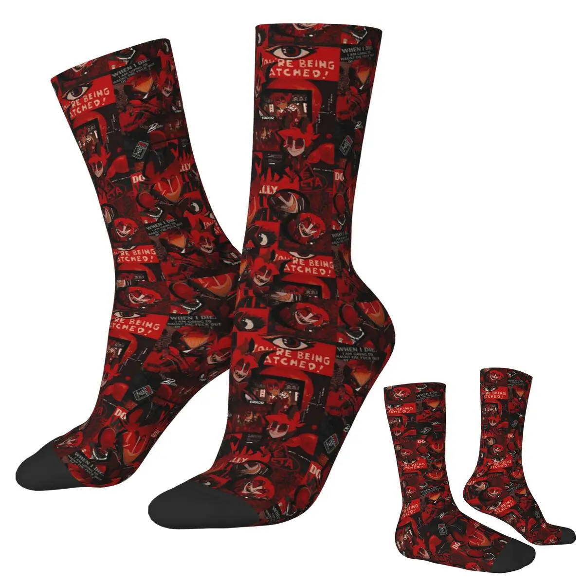 

Носки Alastor Error, впитывающие пот чулки в стиле Харадзюку, всесезонные длинные носки, аксессуары для мужчин и женщин, подарок на день рождения