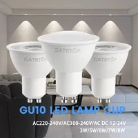 2pcs No Flicker GU10 Spotlights 5W 6W 7W 8W 9W LED Bulb GU10 AC220V 120V Replace 50w halogen lamp for Clothing stores and coffee