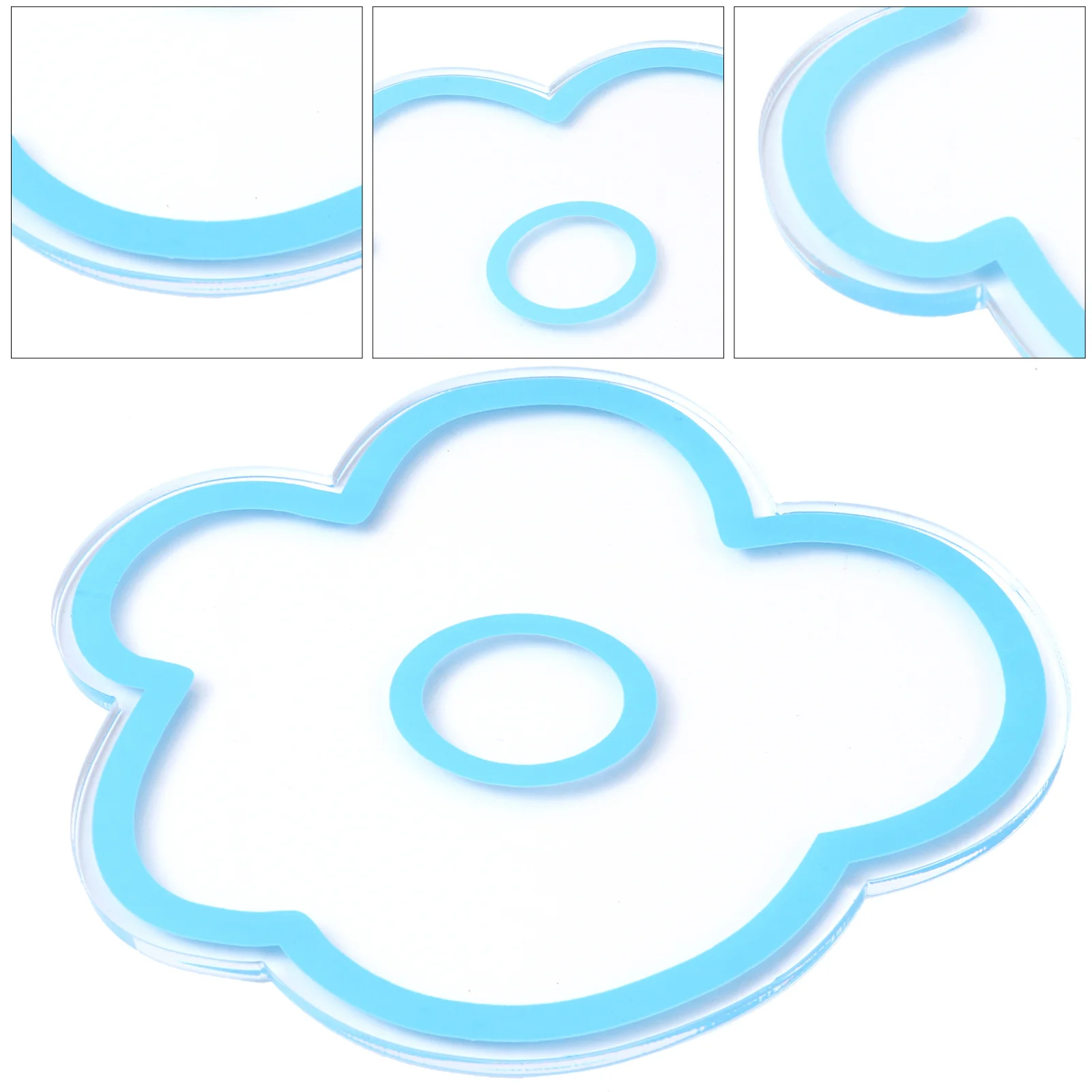 

1Pcs Acrylic Coaster Flower Style Heat Resistant Table Mat Protective Placemat Transparent Cup Mat Decorative for Home Kitchen