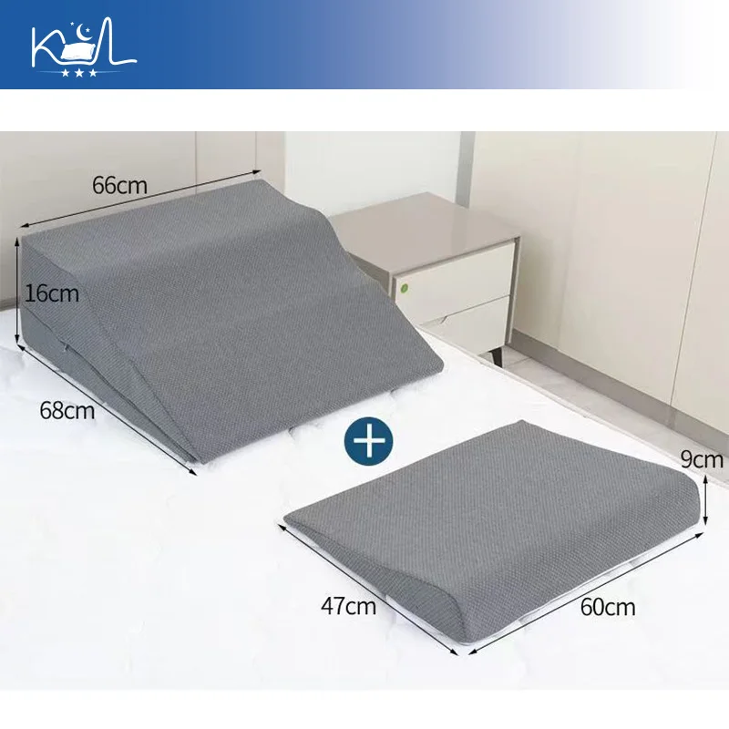 Extra Thick Acid Reflux Wedge Pillow, Bed Wedge for Sleeping & Post Surgery, Orthopedic Triangle Cushion, Removable Washable