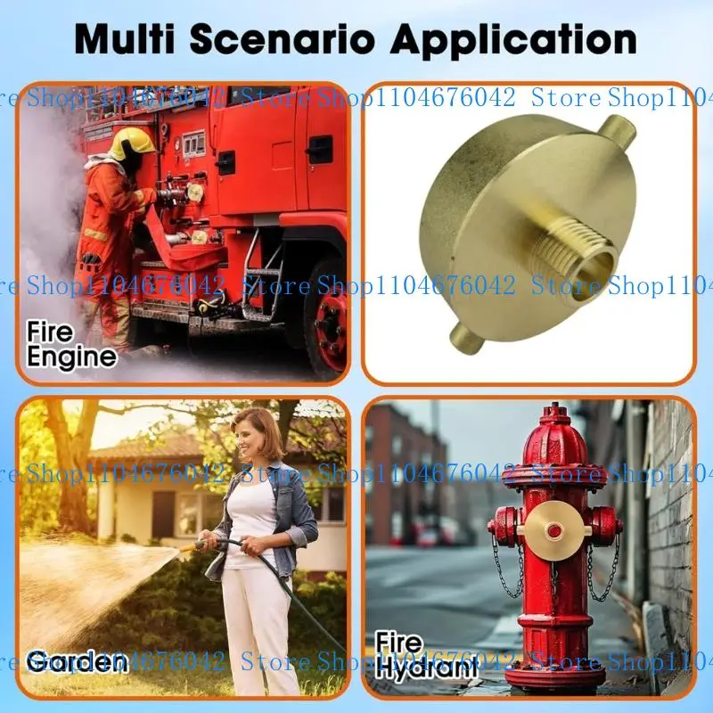 

5ASD Практический прочный прочный латунный пожарный адаптер 2 дюйма NST Женский x 3/4 дюйма мужского пола для аварийного и