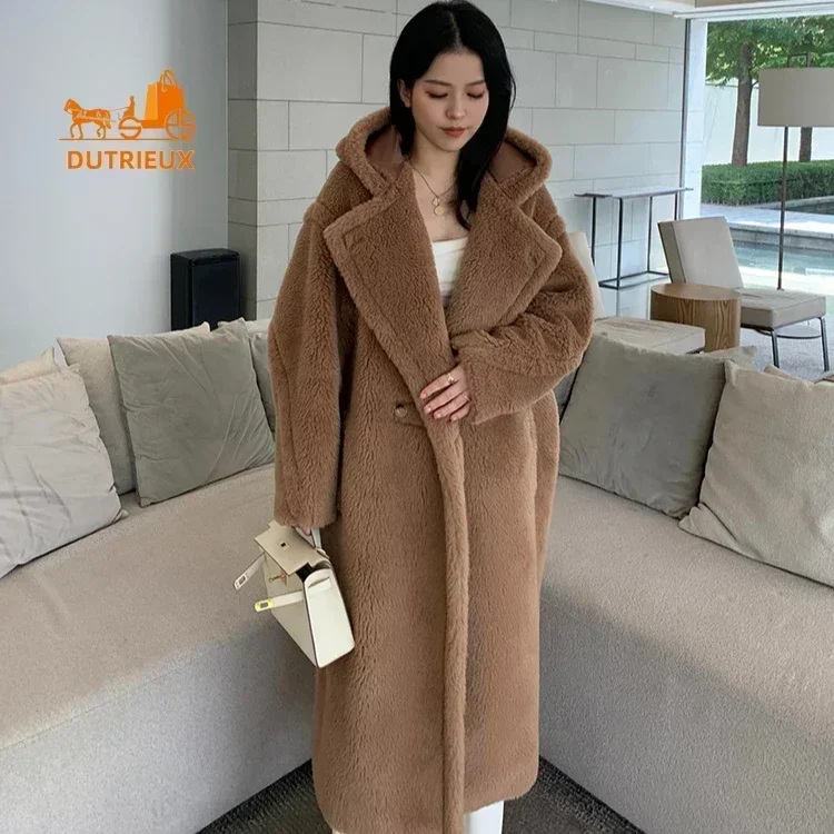 2026 New Teddy Coat,Teddy Hooded Women Coats and Jackets,Winter Fur Long Hooded Teddy Coat,Wool Coat Women,Winter Coat Women