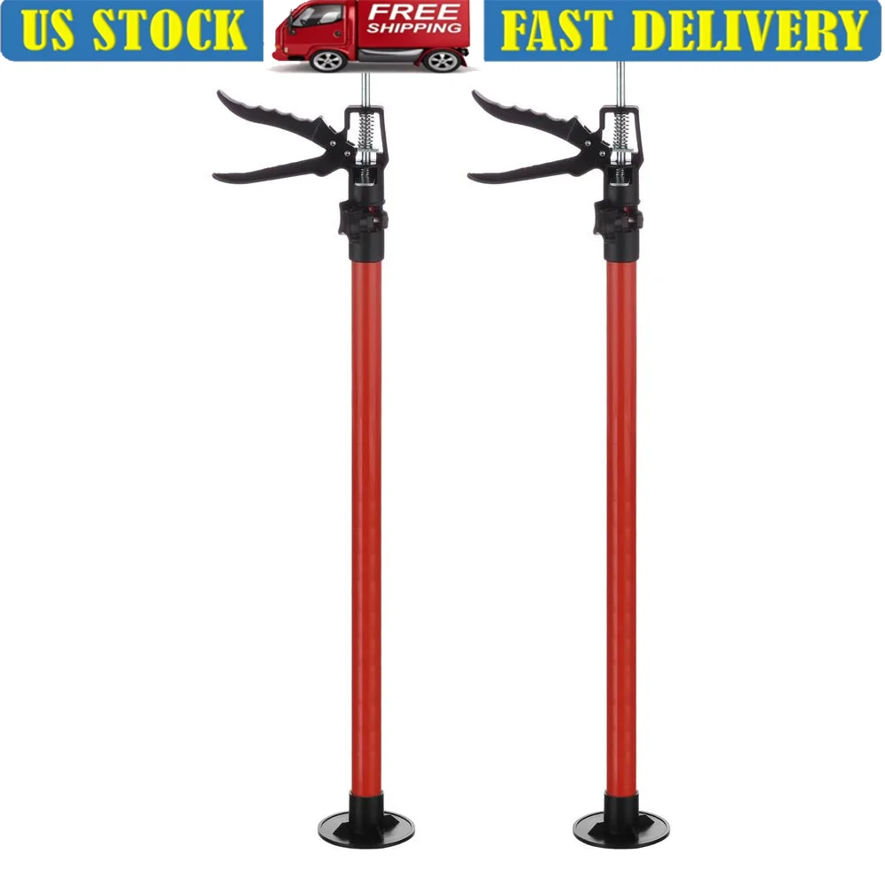 Telescopic Cabinet Jack Support Pole with Rotating Base 220lb Capacity Iron Construction