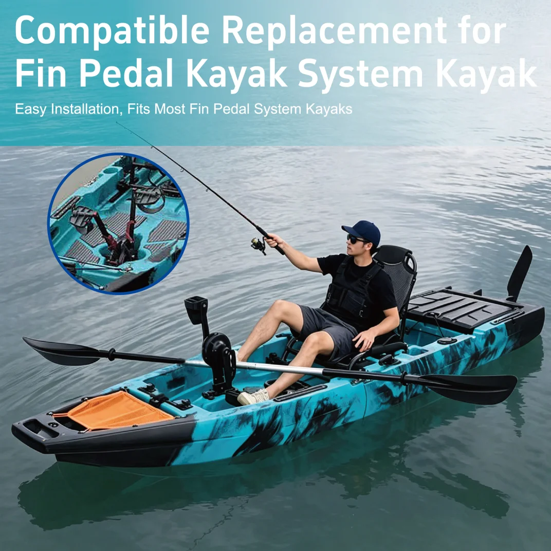 Aluminum Propeller Drive Replacement Fin Pedal Drive Operated Forward Reverse Available Portable Lightweight 1 Person Fishing