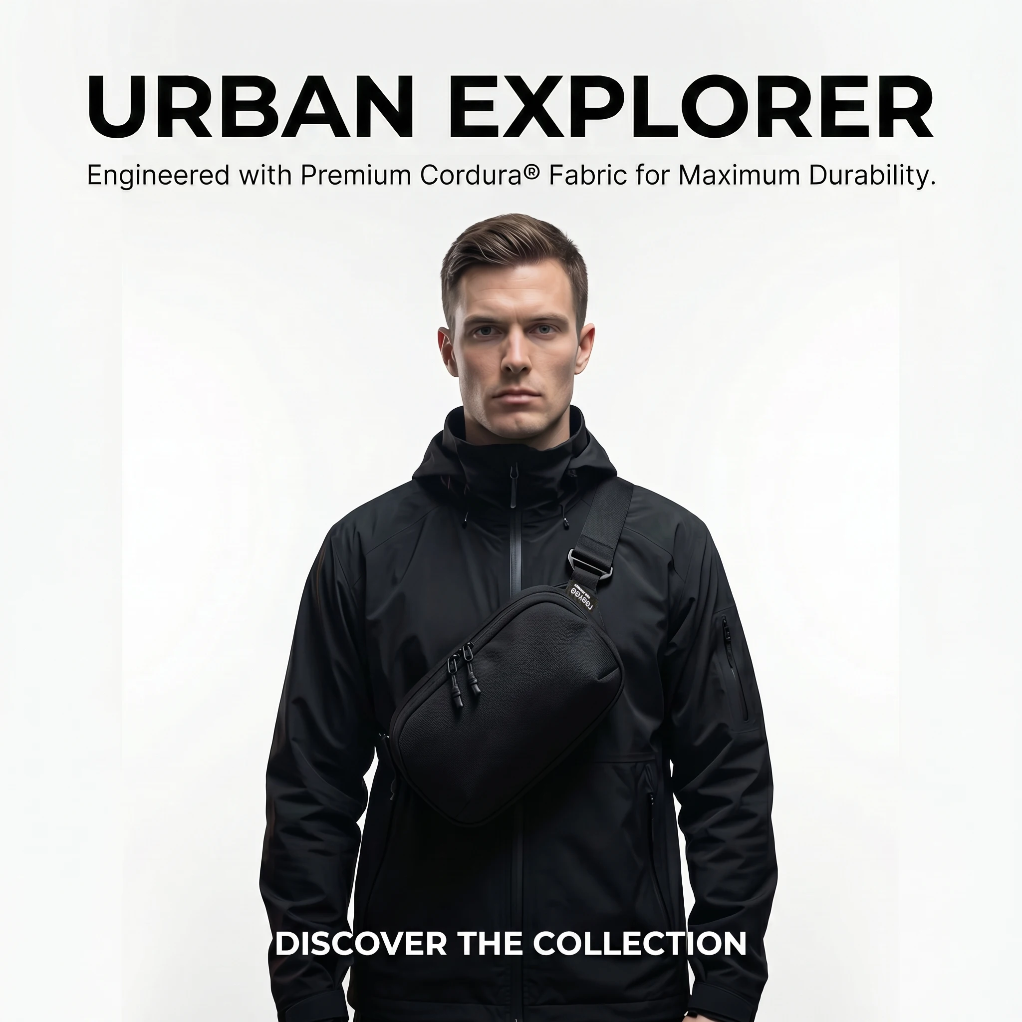 

ReeYee 3L Sling Chest Bag, Waterproof Cordura Multi-Compartment Crossbody Bag, Versatile Everyday Commute Organizer Pack