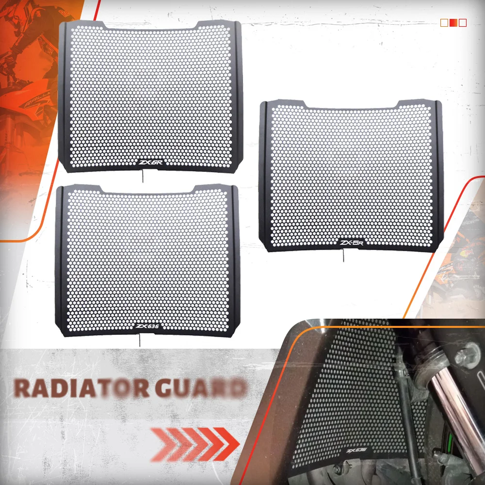 

ZX636 ZX6R 2013 - 2024 2023 2022 2021 2020 Motorcycle Radiator Grille Guard Cover For Kawasaki ZX 636 ZX 6R ZX-6R Performance