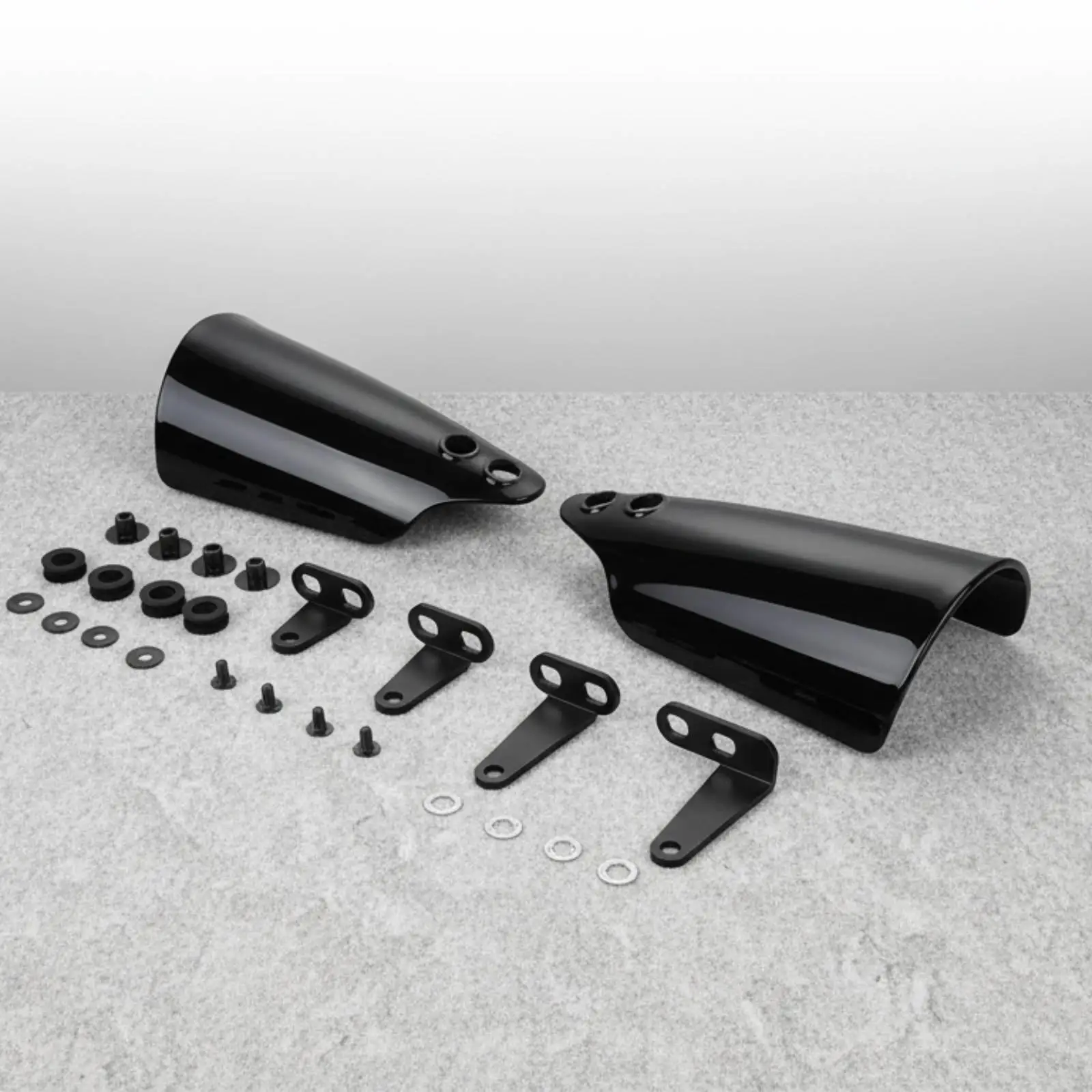 Motorcycle Protector Black Hand Guards Wind Block Handlebar Kit Easy Install for Highway Travel Comfort