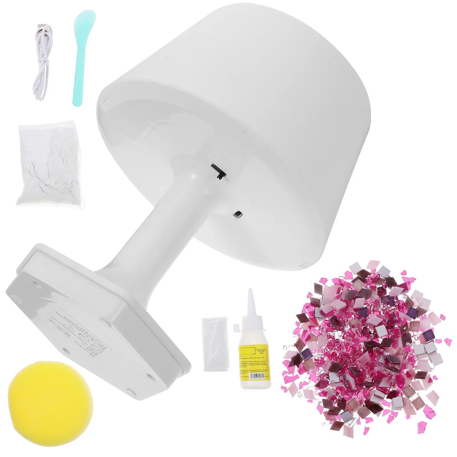 1Set DIY Table Lamp Kit Mosaic Handmade Crafting Supplies Creative Child Desk Light Material Kit DIY Table Lamp Material