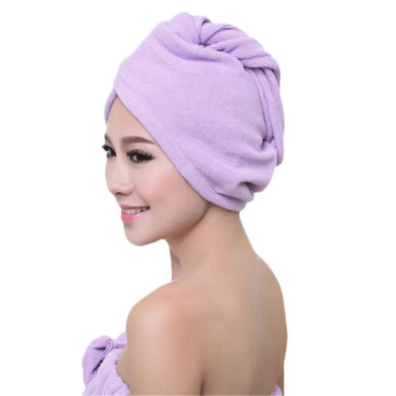 1pc Hair Drying Hat Quick-dry Hair Towel Cap Hat Bath Hat Microfiber Solid Towel Cap Super Absorption Hair Dry Cap(Random Color)