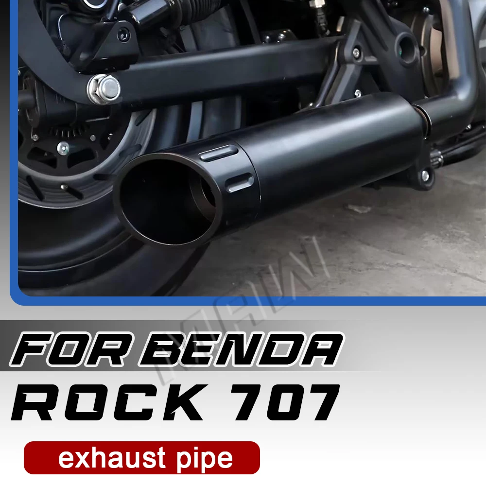 

For BENDA ROCK 707 modified black and white head cover exhaust pipe for 707 ROCK gliding oblique exhaust pipe