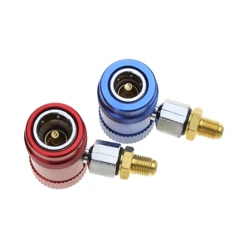 

Car Air Conditioner Refrigeration Manifold Gauge Hose Connector R1234YF Fitting High Low Manifold Gauge Conversion Set