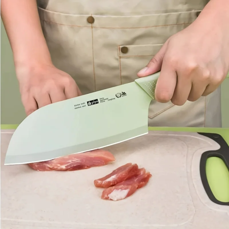 PLYS  High Color Slicing Knife Stainless Steel Slicing Knife Gradient Girl Meat Cutter Sharp Kitchen Knives