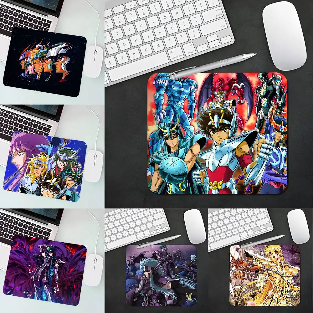 Anime S-Saint Seiya Mousepad Small LockEdge Mouse Pad For Gamers Computer Desk Pad Rectangular Anti-slip Rubber