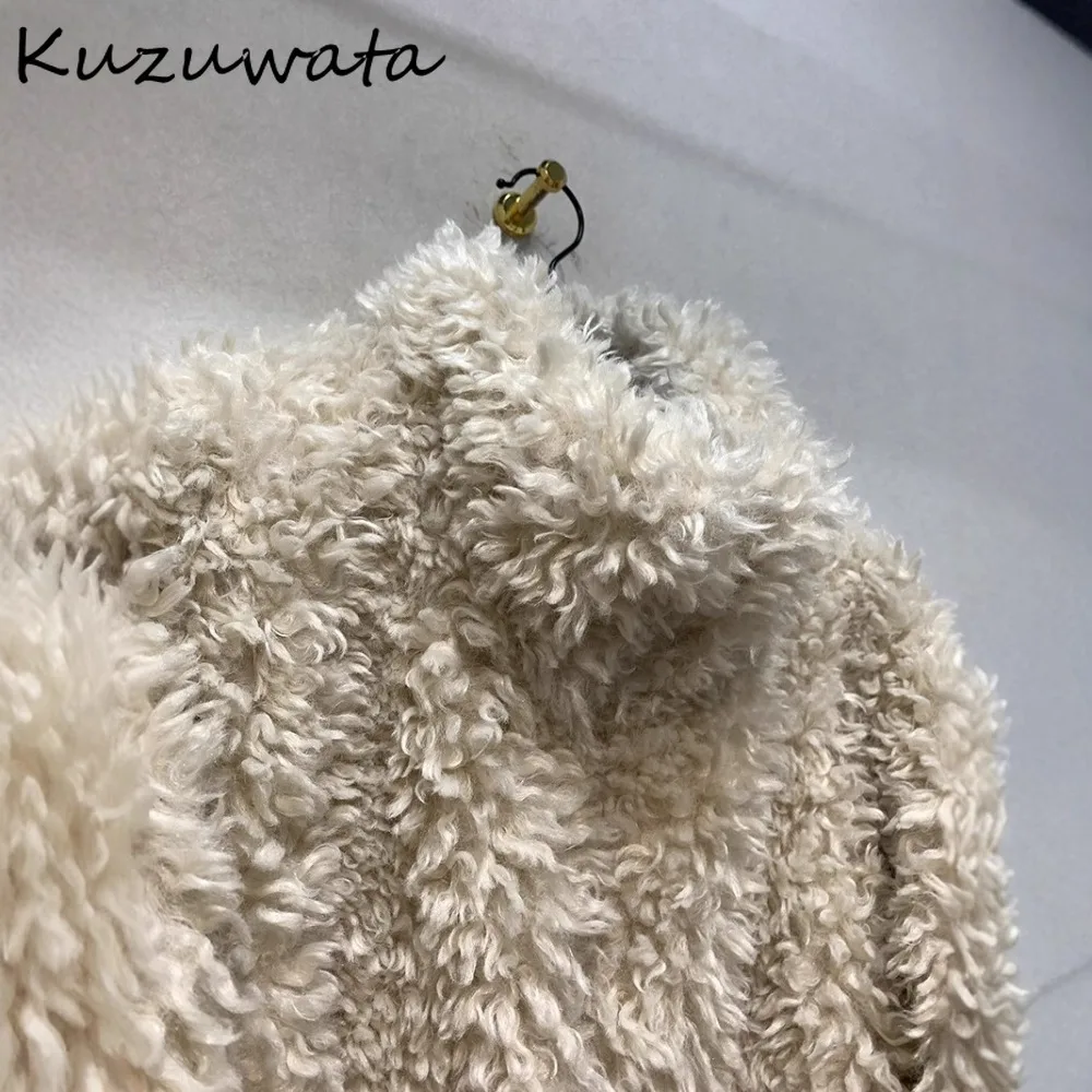 

Kuzuwata элегантное офисное женское винтажное пальто Moda, теплая универсальная свободная пушистая персонализированная куртка, роскошные женские топы в японском стиле в консервативном стиле