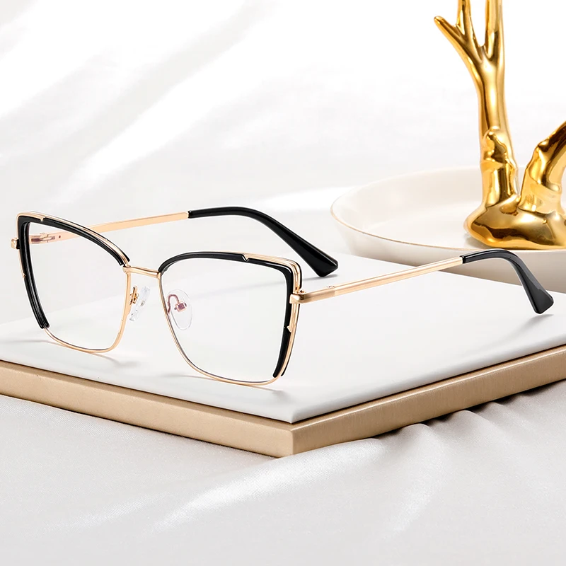 BEMORE Butterfly Anti-Blue Light Woman Reading Myopia Degree Glasses Diopter 0 to +-400 Customizable Prescription