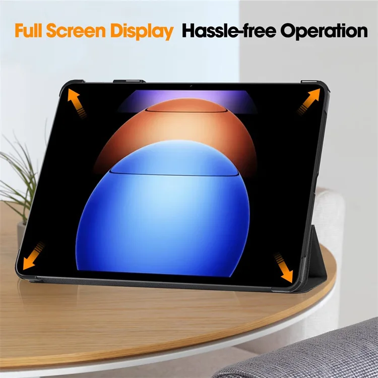 Flip-Hülle für Xiaomi Pad 6s Pro 12,4 Zoll mit Dreifach-Faltständer, Auto-Wach-/Schlaf-Funktion, Stoßfeste PU-Leder-Abdeckung – Detail 4
