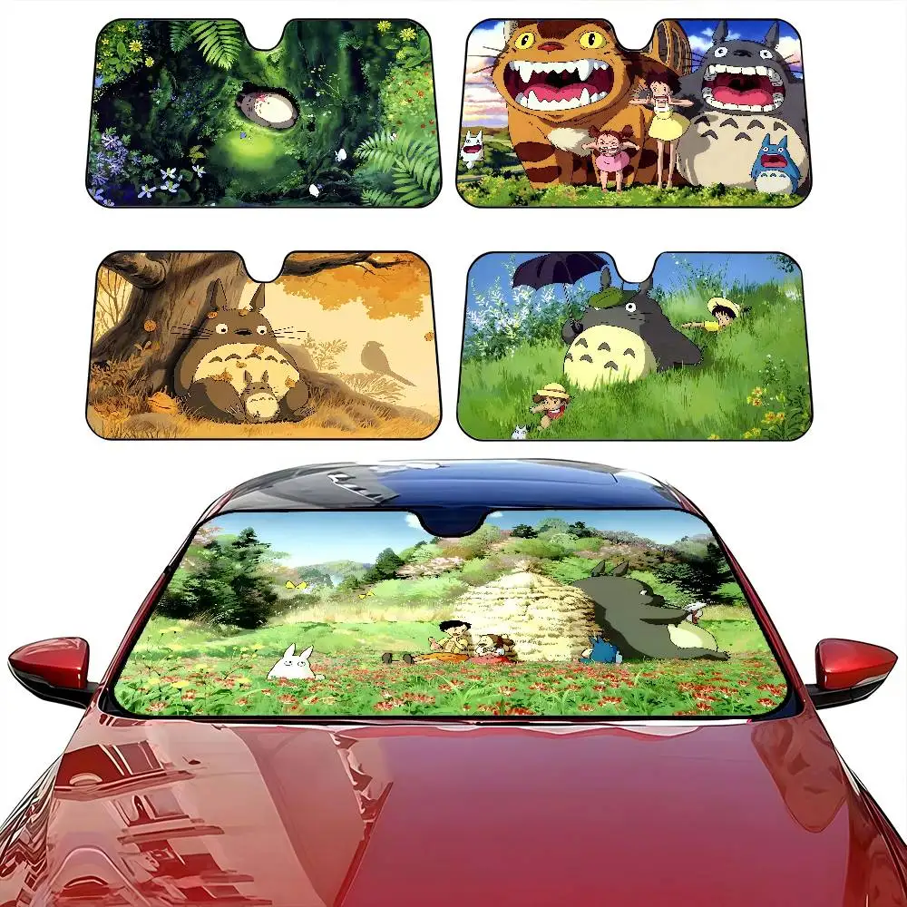 

M-My N-Neighbor T-Totoro Sunshade Windscreen Fold-up Car Front Windshield 70x130cm Car Window Windscreen Cover Heat Reflector