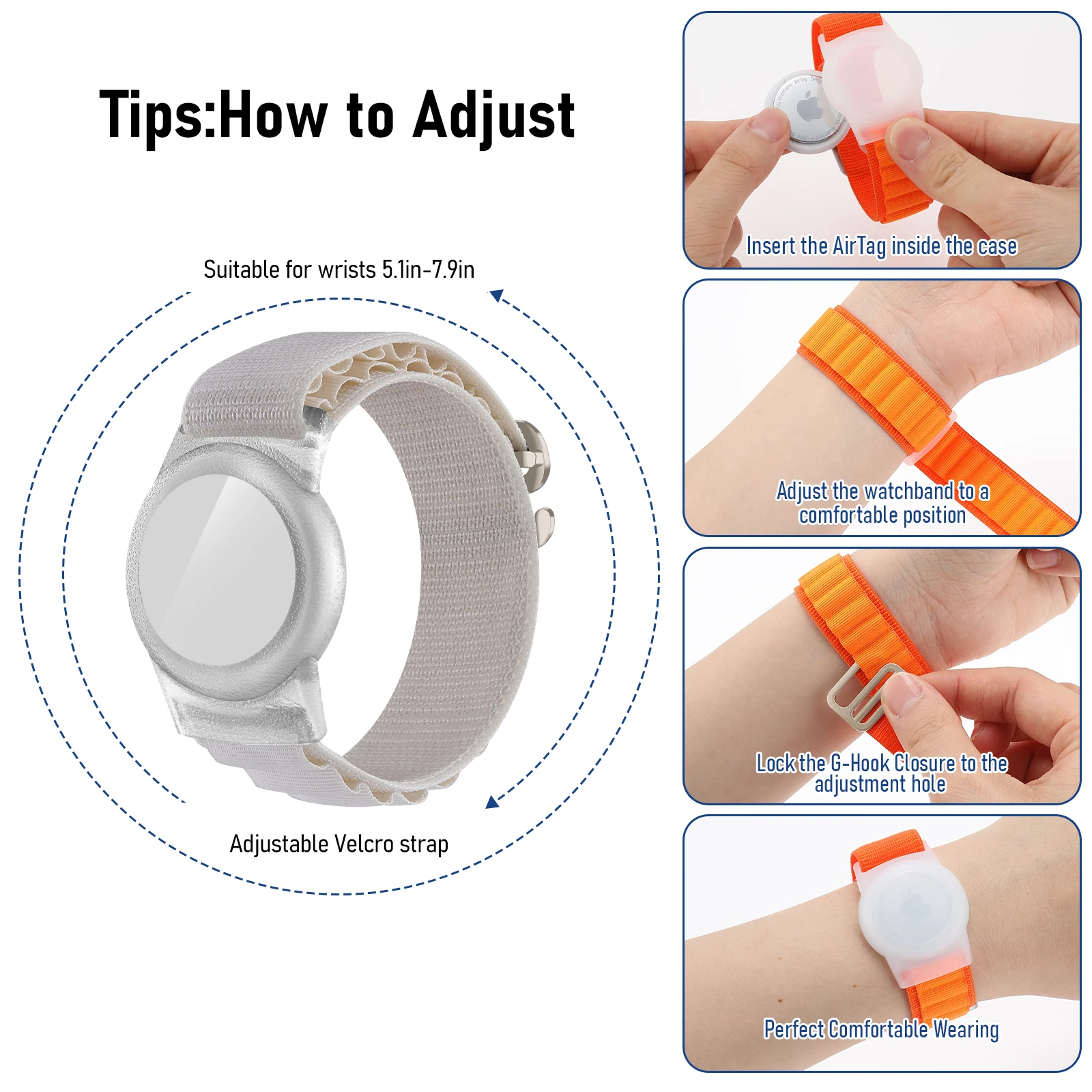 Applicable Airtag Case Alpine Wilderness Trail Loopback Strap Apple Anti-Lost Locator Protective Case Nylon Strap