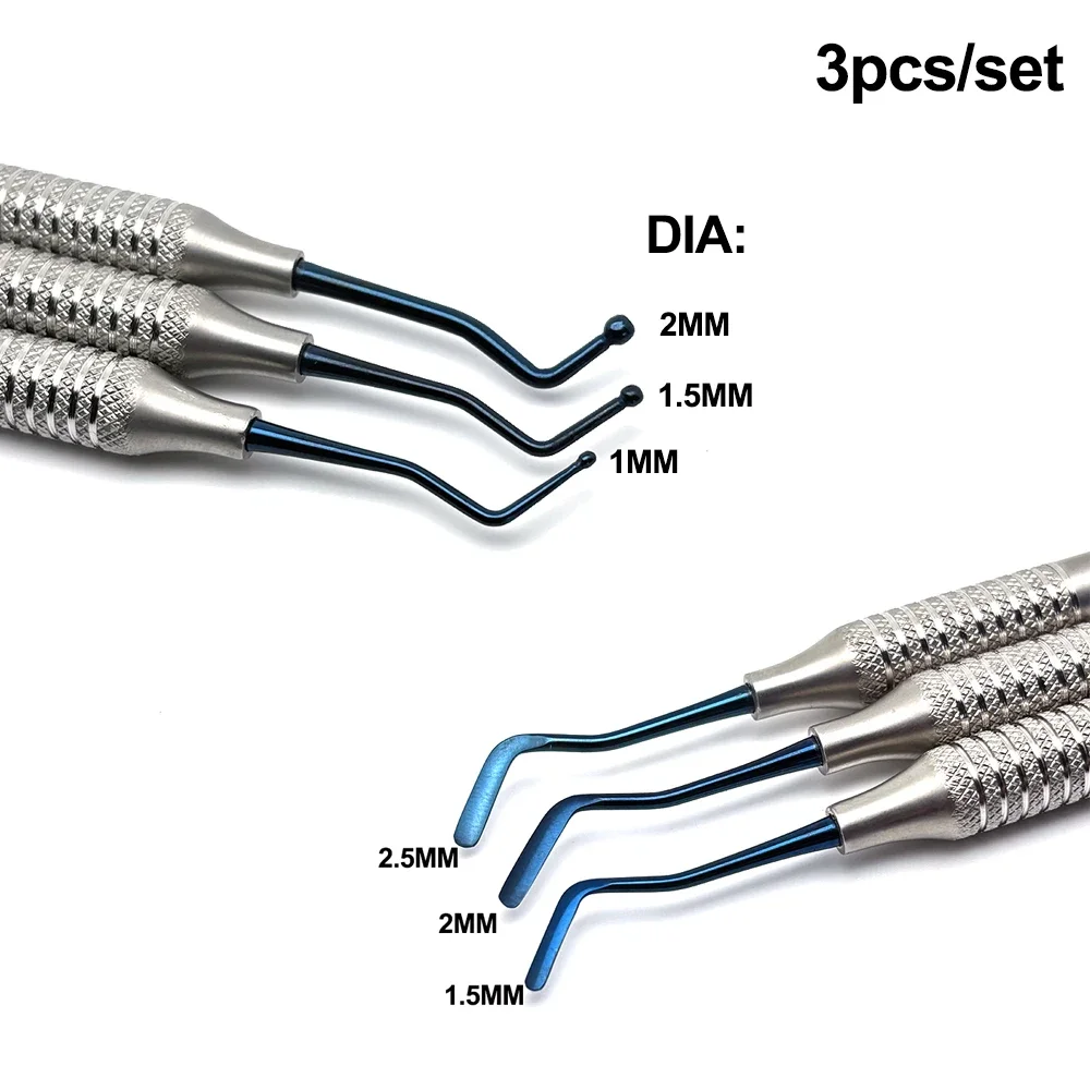3Piece Dental Composite Resin Filling Spatulas Set Lightweight Non-Stick Coating for Dentists Teeth Repair and Filling Kit view 3