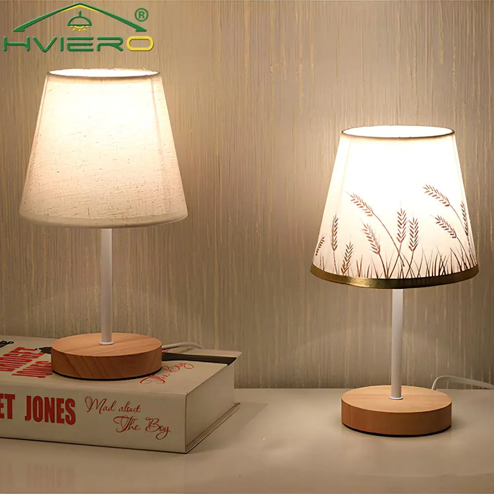 Lampes de bureau à LED en bois massif avec télécommande, petite veilleuse décorative, lampes simples et créatives pour chambre à coucher, salon, étude, escales