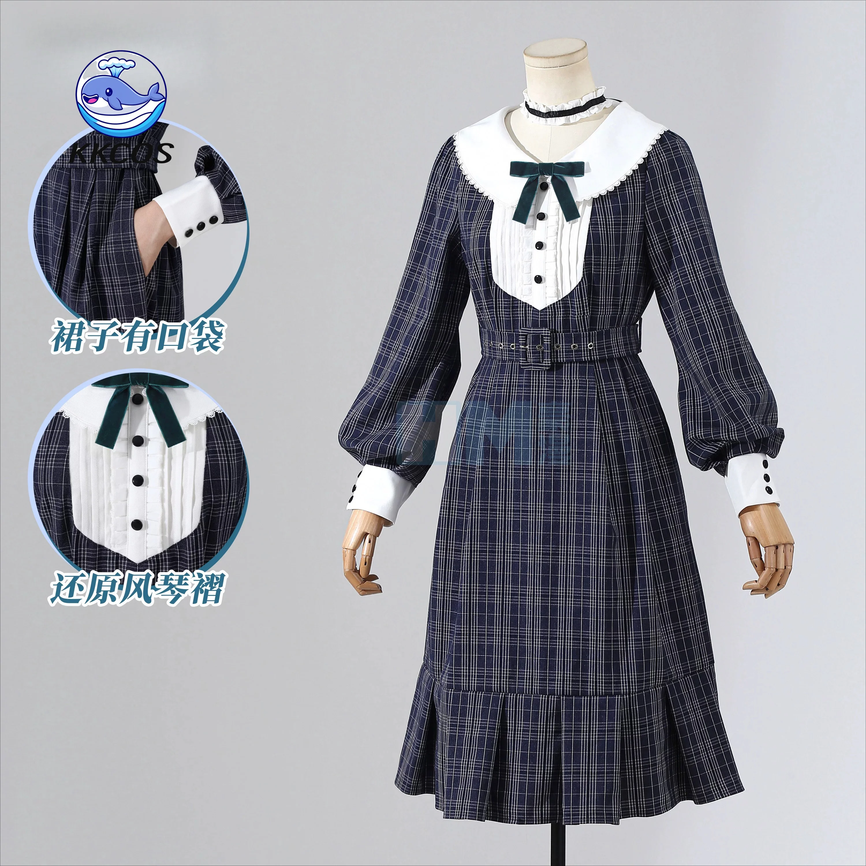KKCos Garupa BanG Dream! Wakaba Mutsumi ‌ Disfraz de Mortis para mujer, vestido informal diario, traje para fiesta de Halloween
