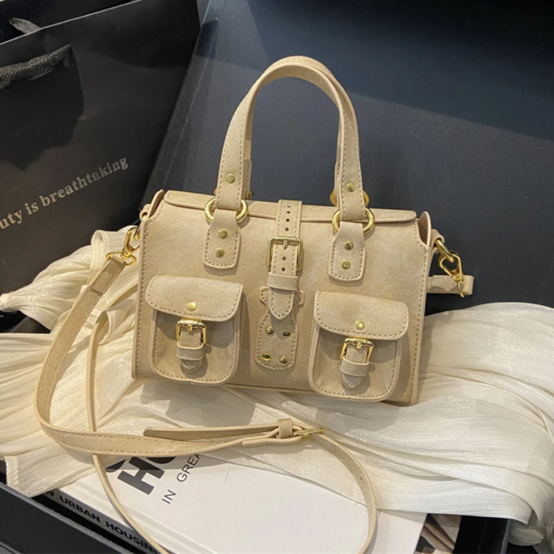 

Casual Large Capacity Women's New Double Pocket Armpit Bag Commute Single Shoulder Bag Fashion Handheld Bag with Multiple kets