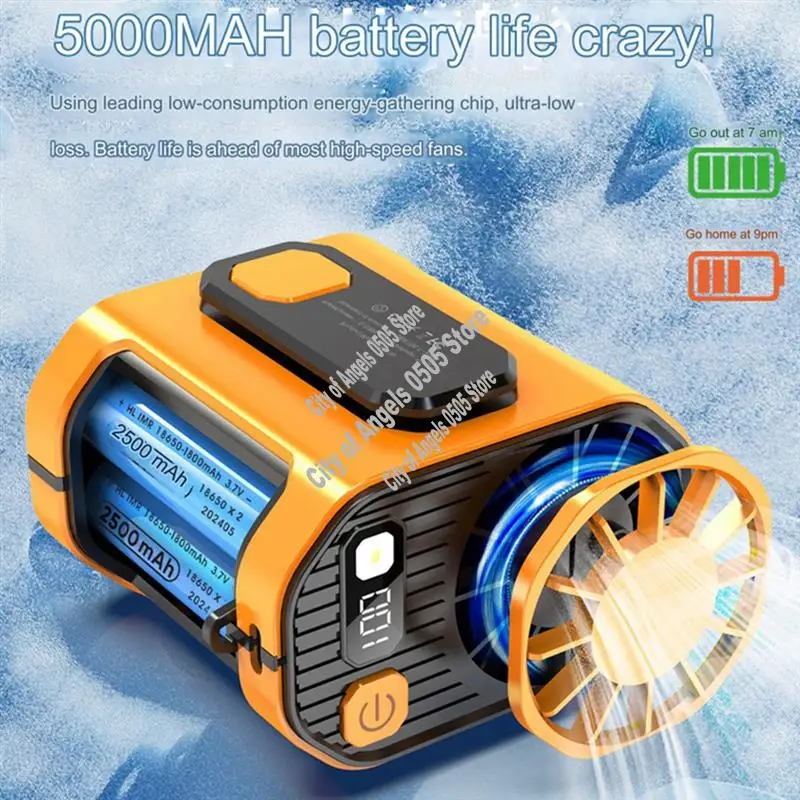 COFA-Waist-Mounted Fan Cooling High-Temperature Outdoor Work Room Welding Site Portable Waist-Mounted Fan