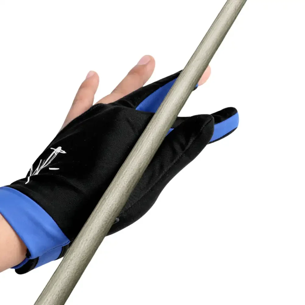 قفاز البلياردو اليد اليسرى ثلاثة أصابع قفاز البلياردو ملصقات عدم الانزلاق مرونة البلياردو قفازات التدريب الملحقات