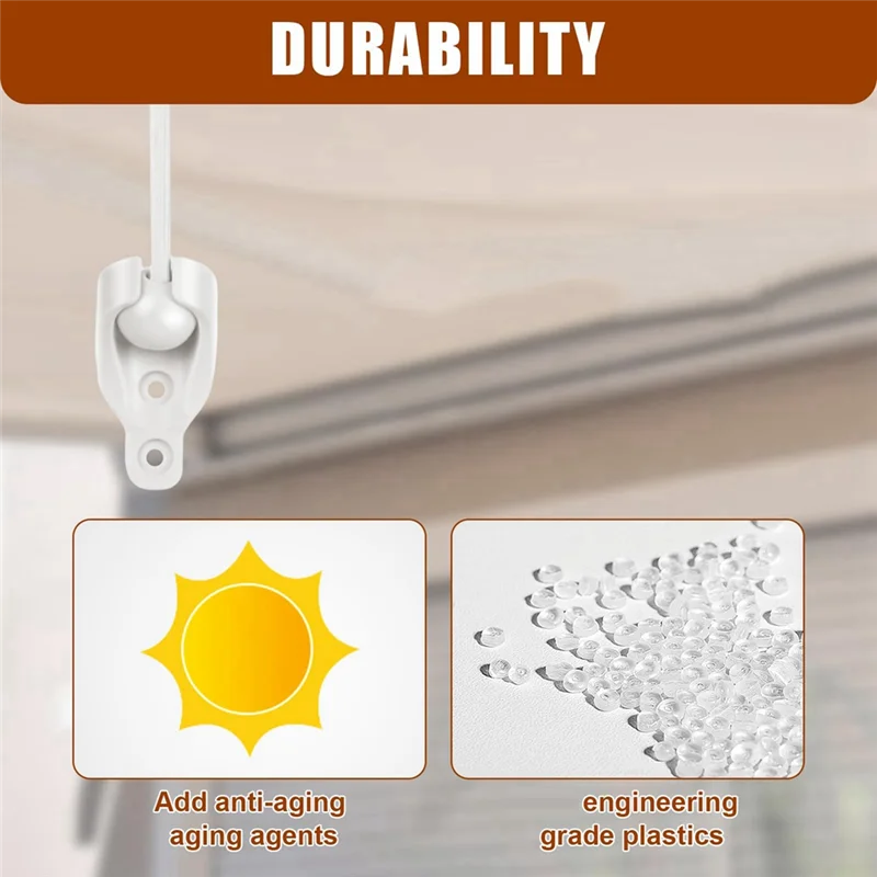 ABLA-Outdoor Windproof Window Curtain Roller Blind Replacement Parts Drum-Type Hardware Bungee Kit And End Cap Shade Tie Down