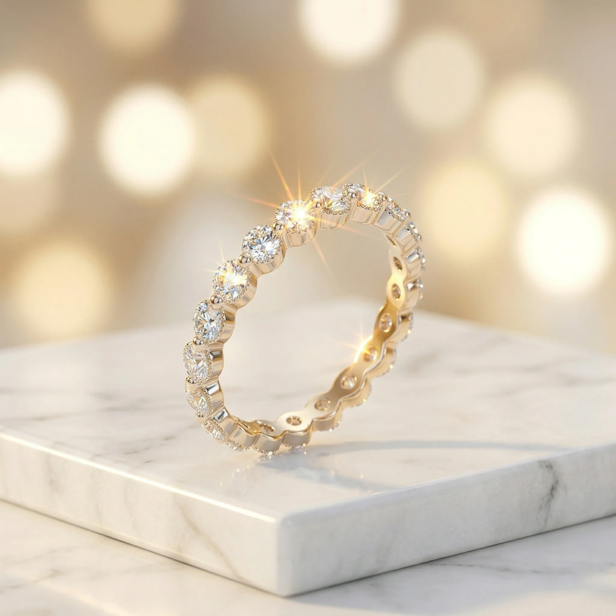 

Кольцо из стерлингового серебра S925 с муассанитом, дизайн «Волна», полностью усыпанное камнями, роскошное, многослойное, для женщин, идеально для повседневной носки и церемоний