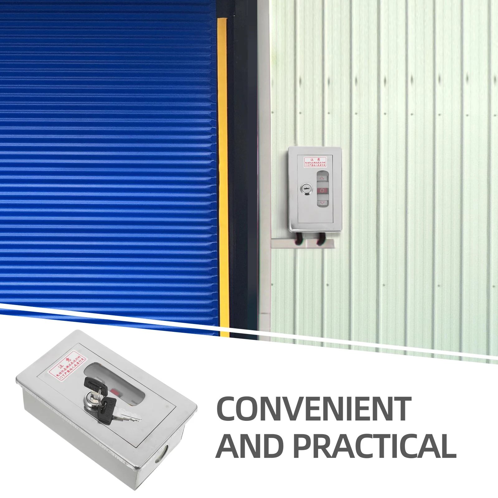 Manual Shutter Door Button Box Fireproof Control Station Push Button Starter 220V Outdoor Switch Control For Gate Opener