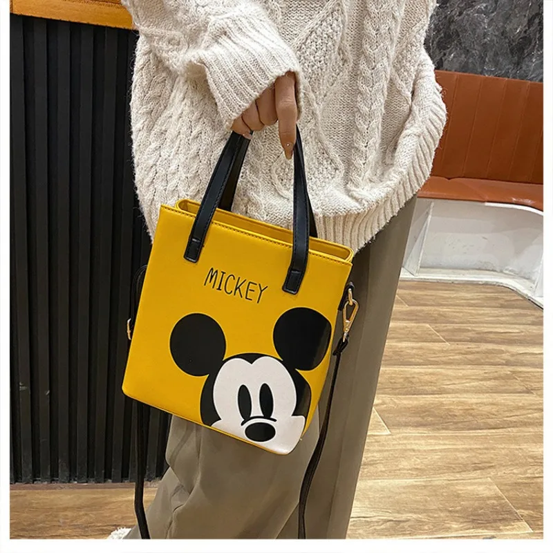 Disney New Mickey Fashion Casual High Quality Luxurious Cartoon Print Multifunctional Personalized Shoulder Crossbody Handbag