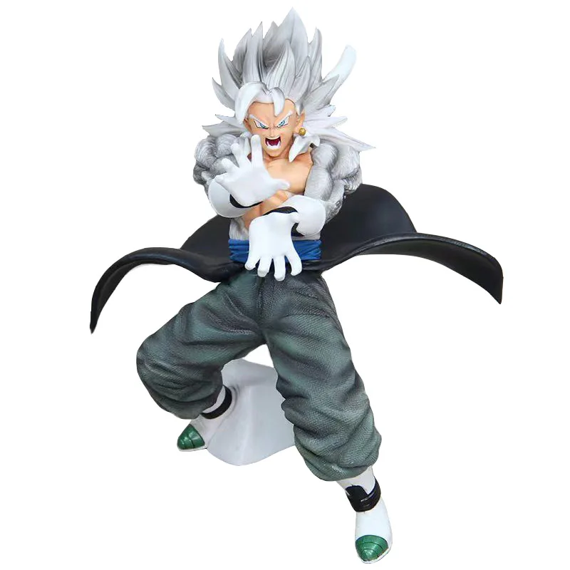 Anime Super 5 White Hair Veggetto Dragon Ball Figure WZ SSJ4 Vegetto Action Figure 25cm PVC Collection Model Toys Birthday Gifts