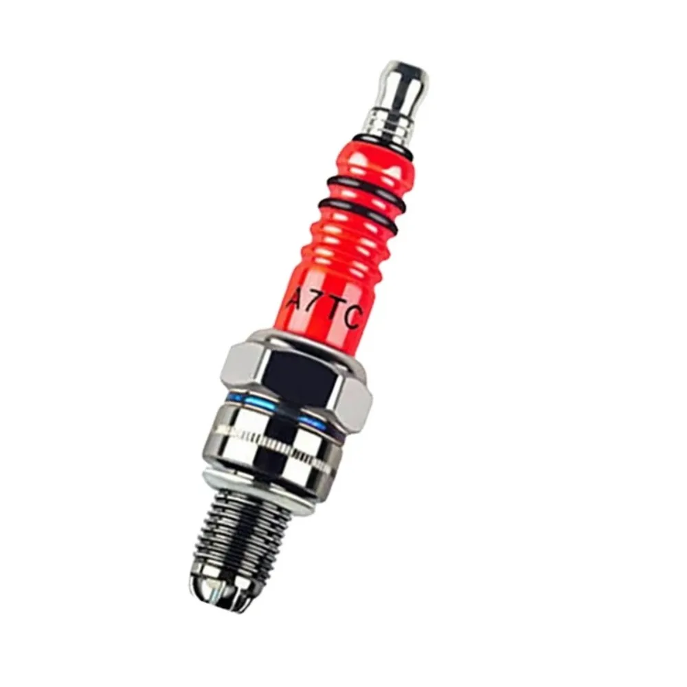 Racing 3 Electrode 10mm Spark Plug A7TC Fits For GY6 50CC 110CC 125CC 150CC ATV Scooter Dirt Bike Go Kart Motorcycle Accessories