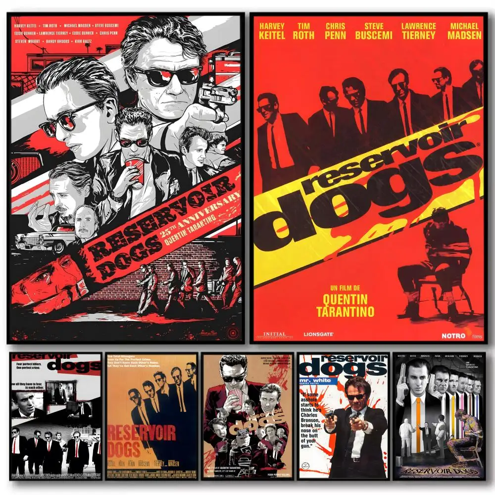 Movie R-Reservoir Dogs Painting Calligraphy High-Quality Cotton Canvas Poster Wall Art for Living Room Modern Coffee House Decor
