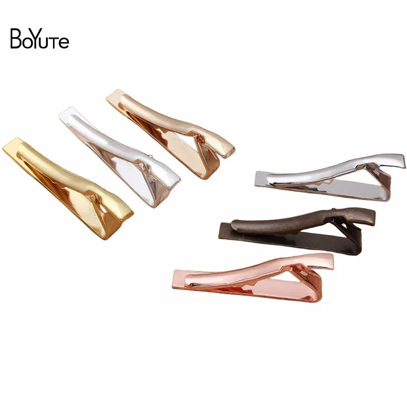 

BoYuTe (10 Pieces/Lot) 42*5MM Metal Brass Tie Clip Classic Plain Design Men's Tie Clips Wholesale