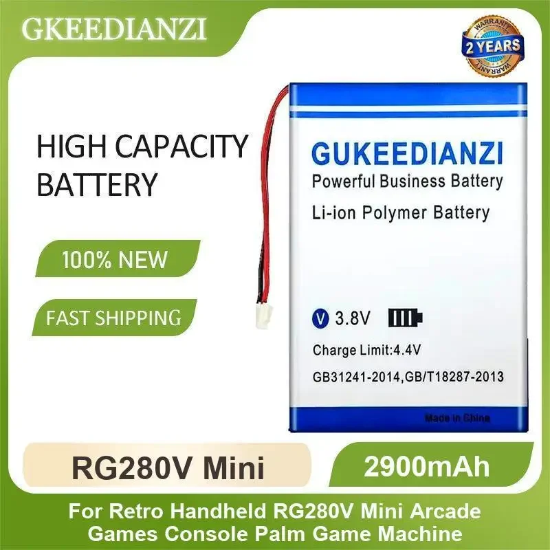 Аккумулятор для портативной игровой консоли ANBERNIC RG350 RG350M RG280V Mini RG351P RG353P в стиле ретро, высокая емкость Аккумулятор для портативной игровой консоли ANBERNIC RG350 RG350M RG280V Mini RG351P RG353P в стиле ретро, высокая емкость