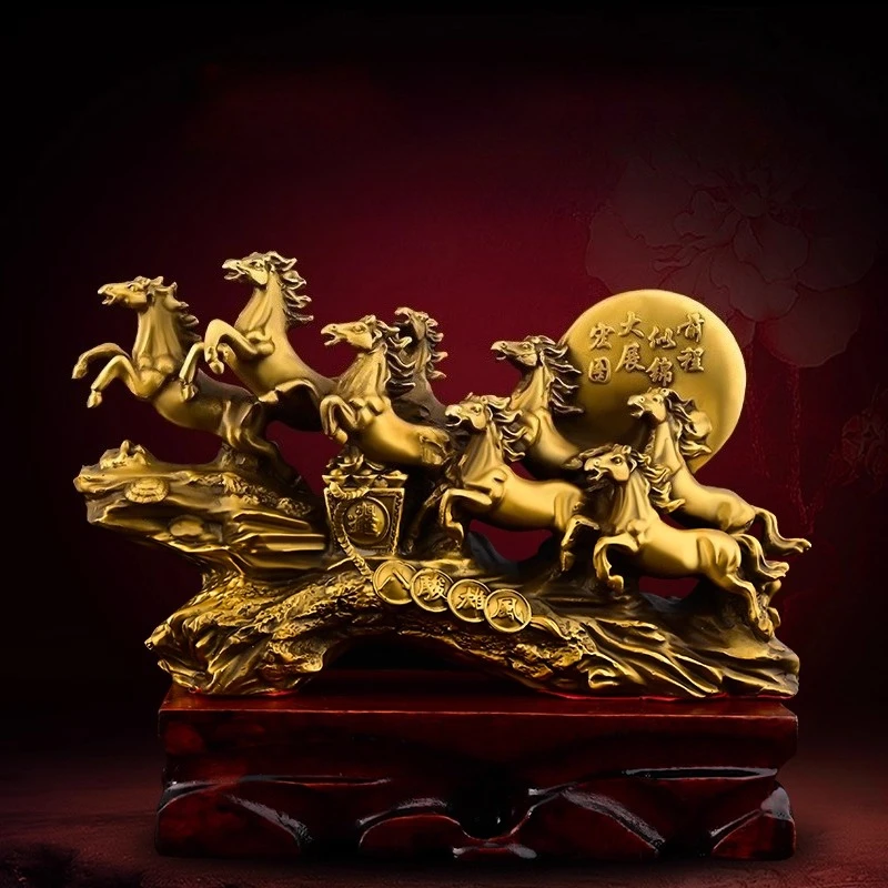 

Bronze horse decoration Living Room Office Desktop Horse to success Decoration