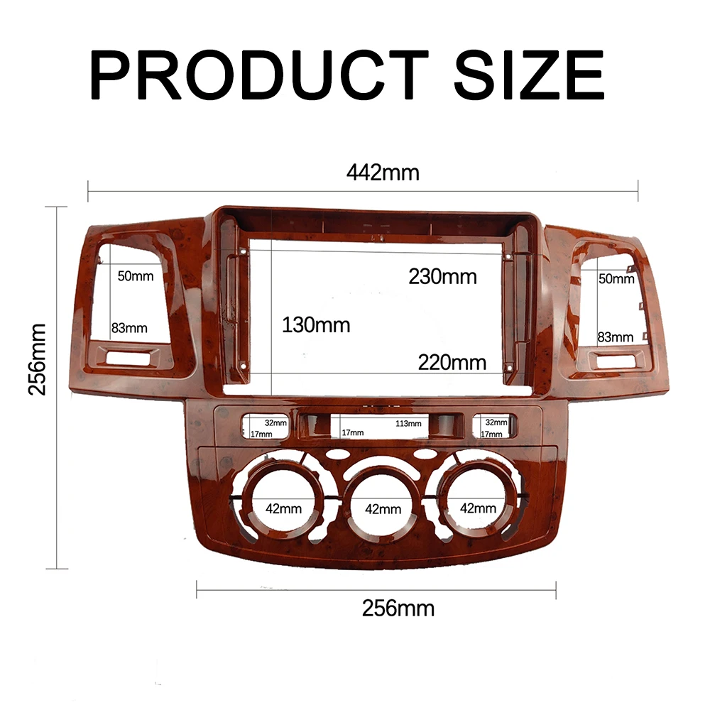 9-calowa ramka radia do Toyota Fortuner Vigo Hilux 2007-2014 Zestaw wykończenia instalacji deski rozdzielczej Android Audio GPS Navigation Fascia