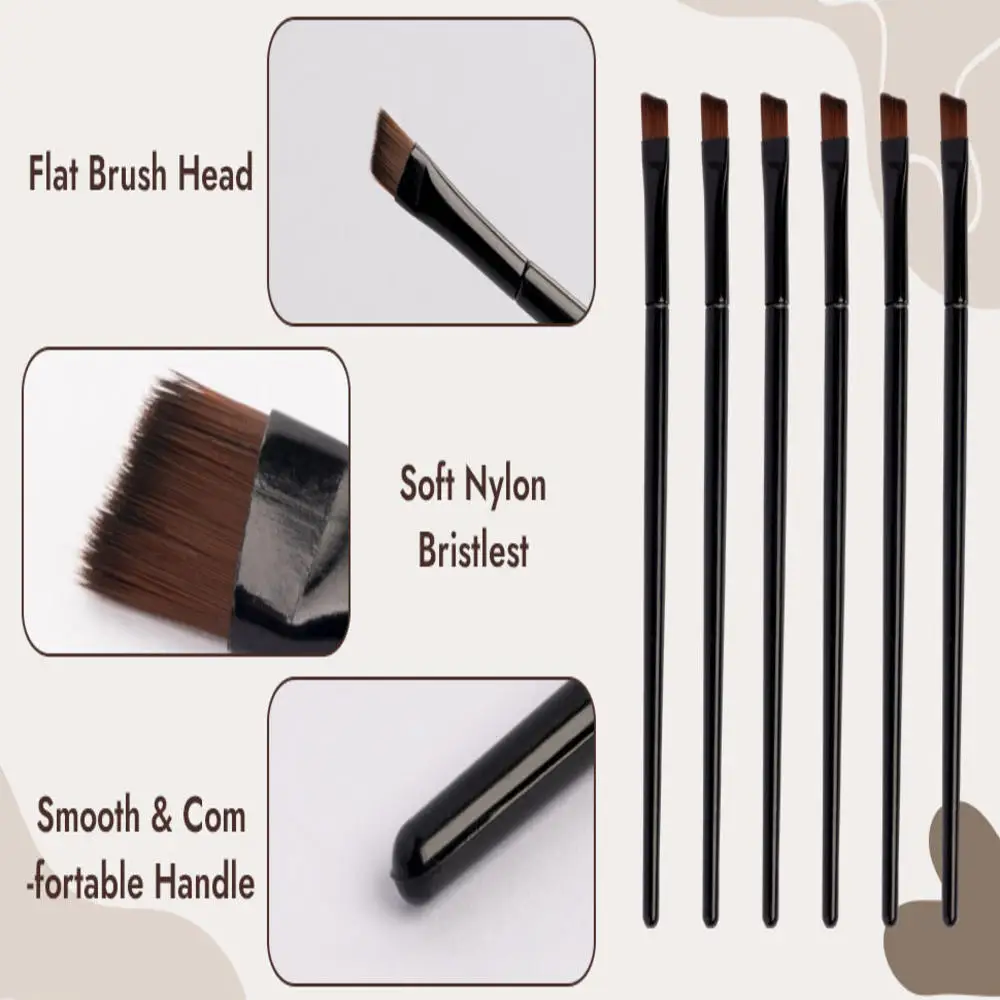 50pcs/set Eye Makeup Brushes Angled Eyebrow Eyeshadow Brush Professional Eye Shadow Concealer Beauty Make Up Tool 10cm