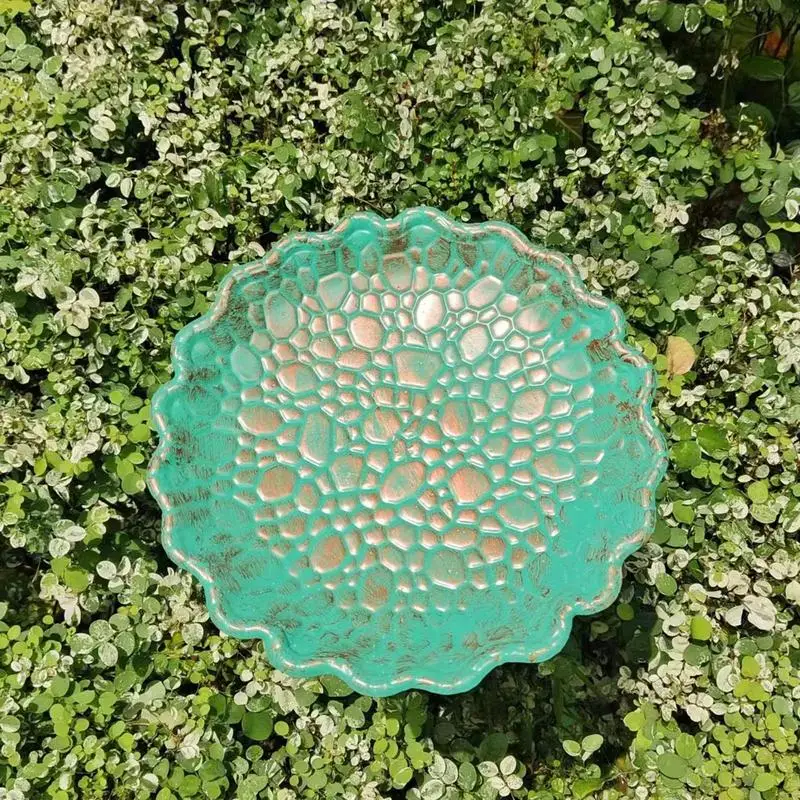 

Bird Bath For Outside Outdoors Garden Bird Bath Feeder Bowl Multi-Functional Rust-Proof Standing Bowl For Farm Pathway Patio
