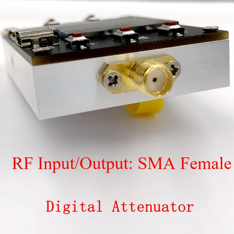 TYPE-C Type 6G Digital Programmable RF Attenuator 30DB TFT Display CNC Case Support Communication