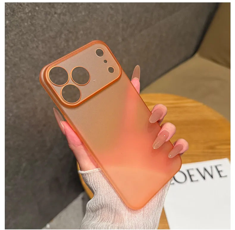 Luxury Ultra Thin 0.3MM PP Case for iPhone 18 17 Air 16 15 14 Plus 13 12 11 Pro Max Hard Clear Translucent Lens Protection Cover
