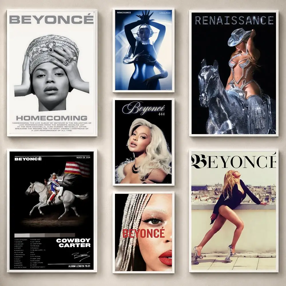 Singer B-Beyonce Poster PP Self-Adhesive Removable HD Waterproof Wall art Suitable Bedrooms Living Rooms Gifts