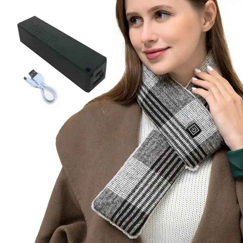 Heated Scarf Winter Outdoor Neck Warmer With 3 Heating Levels Comfortable Neck Wrap Battery Heating Pad Fast Heating Neck Scarf