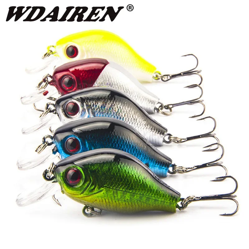 

5 Pcs Crank Fishing Lure Mixed Colors Set 5.5cm 8g Isca Minnow Wobblers Swimbait Artificial Bait Bass Crankbait Fishing Tackle