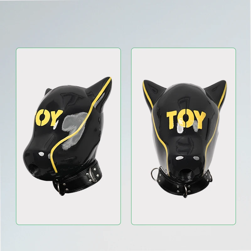 Furrjoi IDO Máscara de silicona para perros con disfraces de cosplay estampados Capucha Múltiples colores Juguetes para la cara de Halloween Equipo realista