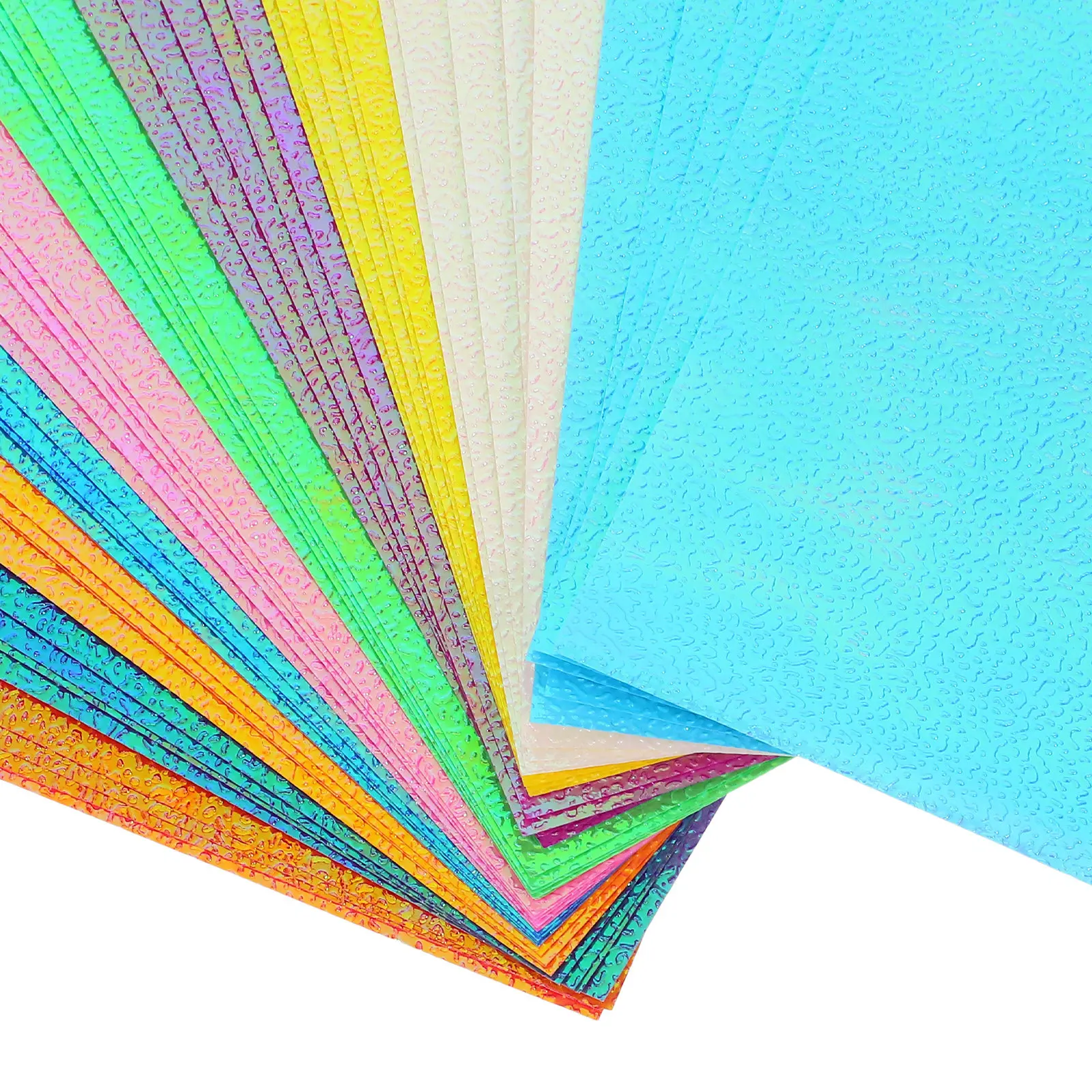 50Pcs Bright Iridescent Folding Paper Squares 15Cm Premium Colored Craft Sheets for Handmade Art Projects School DIY Home Party